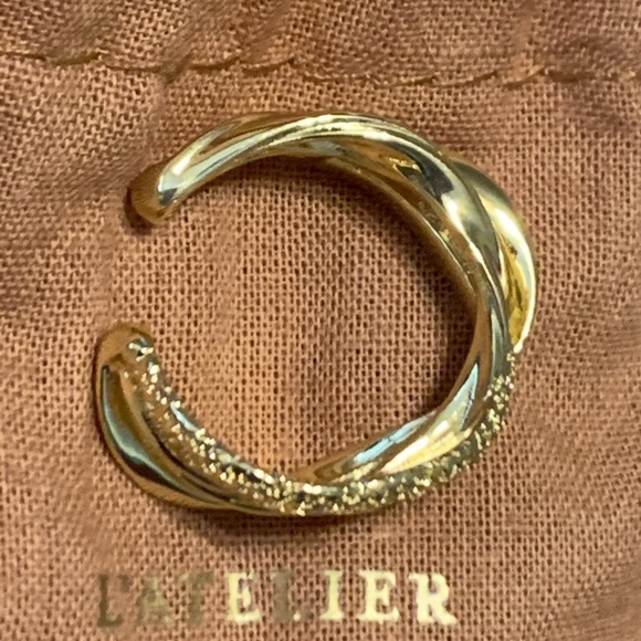 Sz 6 L'Atellier Paris Emma & Chloe Gold Ring - Picture 4 of 16